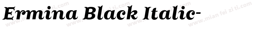 Ermina Black Italic字体转换